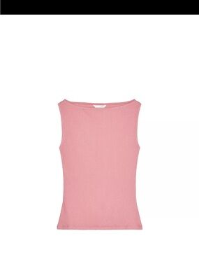 Zara Rose Pink Ribbed Tank Top